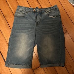 Denim Bermuda shorts